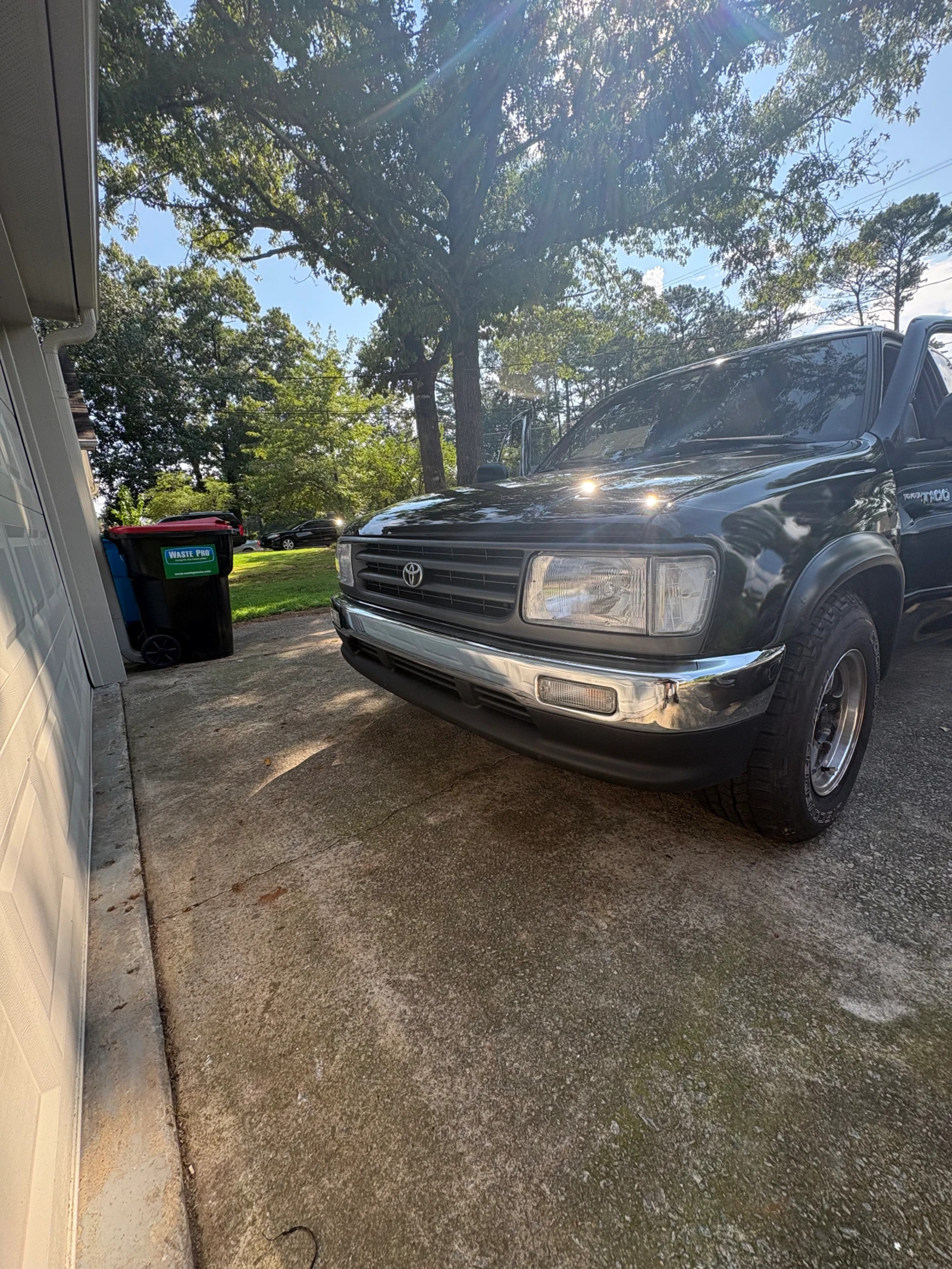 Toyota T100 Front End Damage & Frame Work after repair at Roland Auto Collision Repair in Duluth, GA